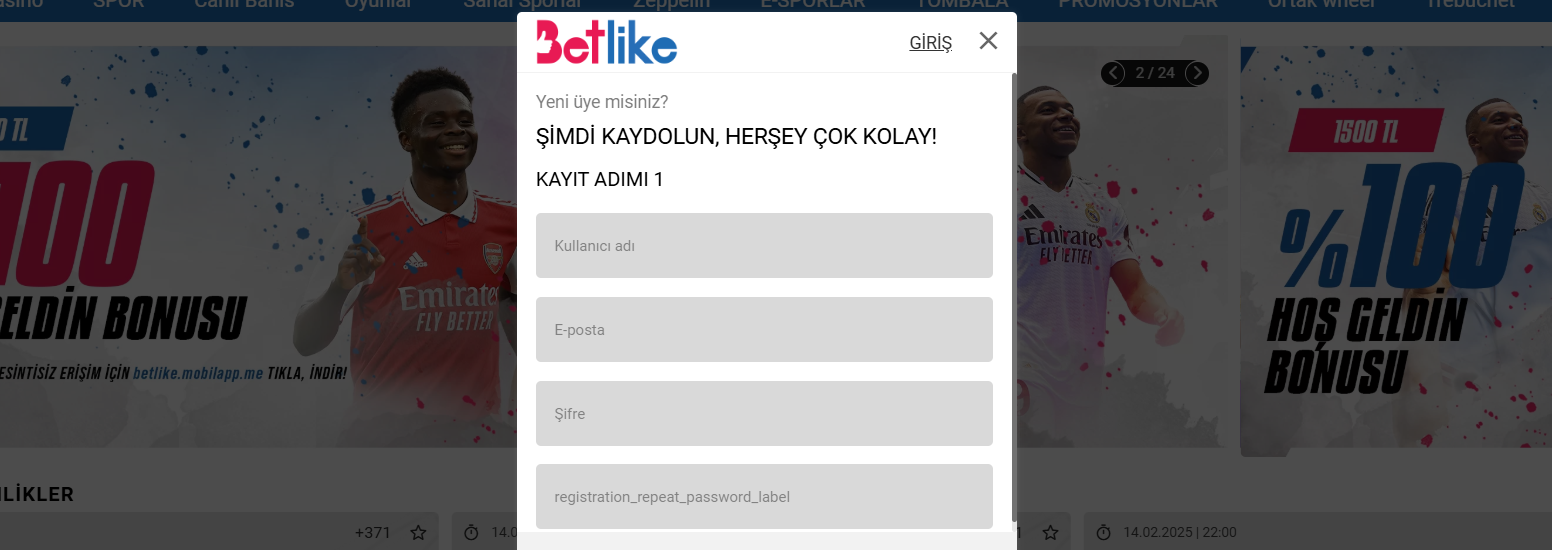 Betlike Üyelik